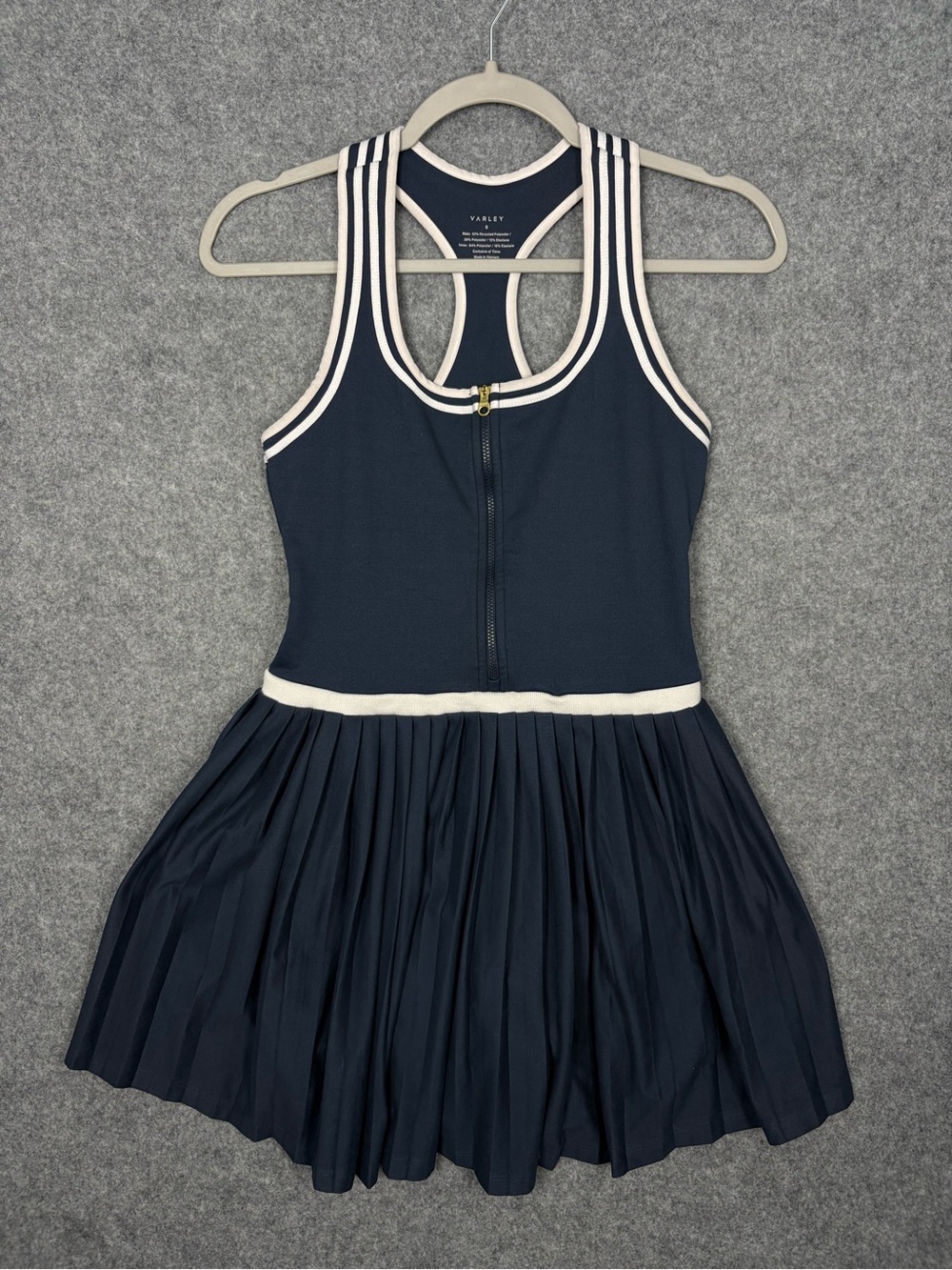 Varley Navy Tennis Dress Built-In Shorts Size Small